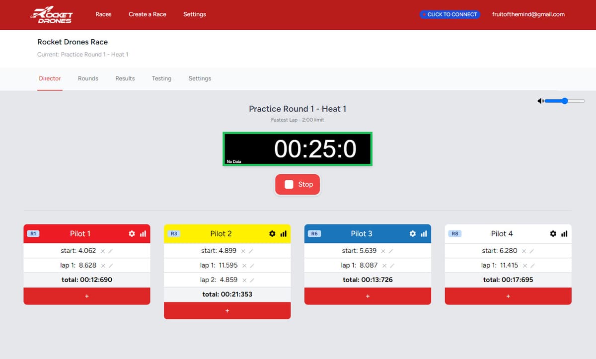 Rocket Drones Racing Timer project image