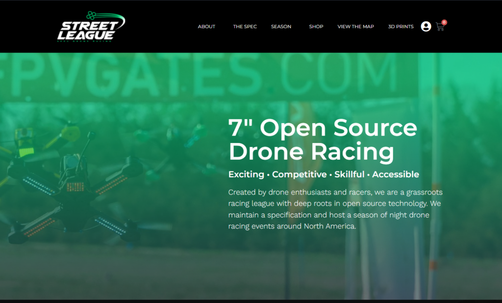 Street League Spec Drone Racing Website